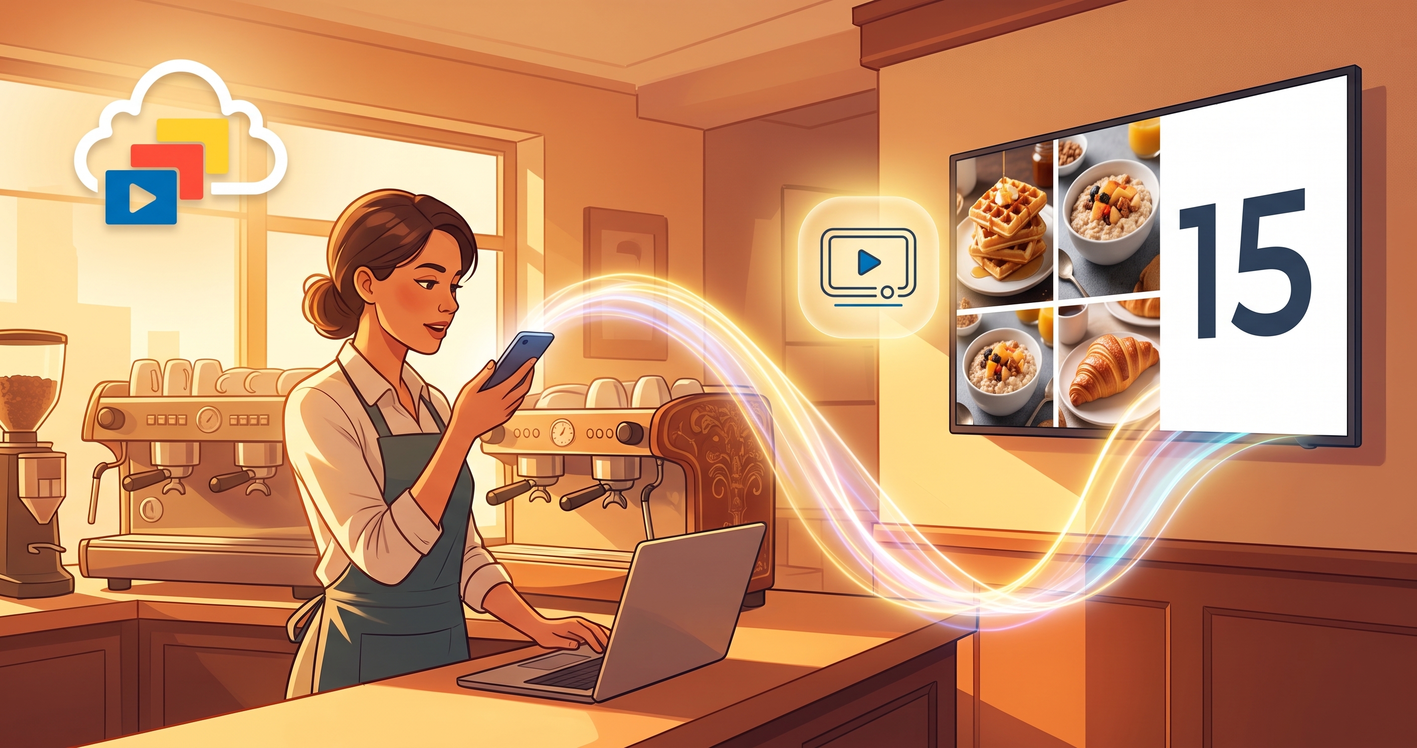 Run digital signage from Gemini and Antigravity